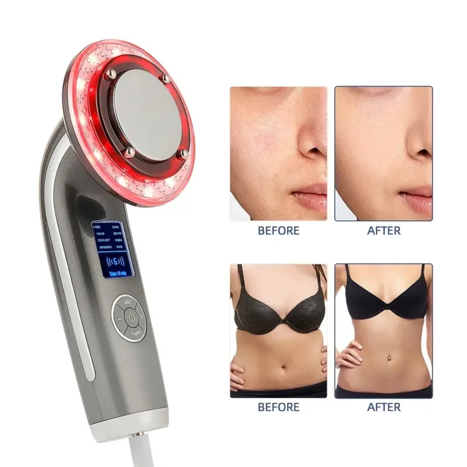 8-in-1 Ultrasonic Cavitation EMS Fat Burning Massager with Infrared Ultrasound Therapy for Weight Loss - Get a Slimmer Body Now!