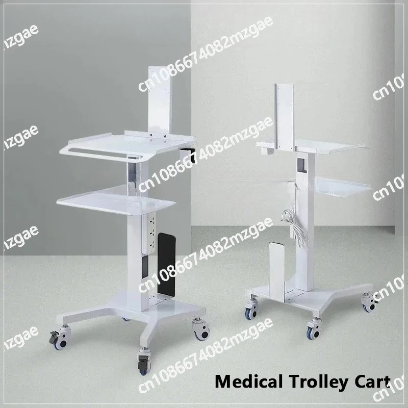 Intraoral Scanner Trolley Mobile Workstation with Bracket Tray, Dental Medical Cart for Scanning Equipment and Tools