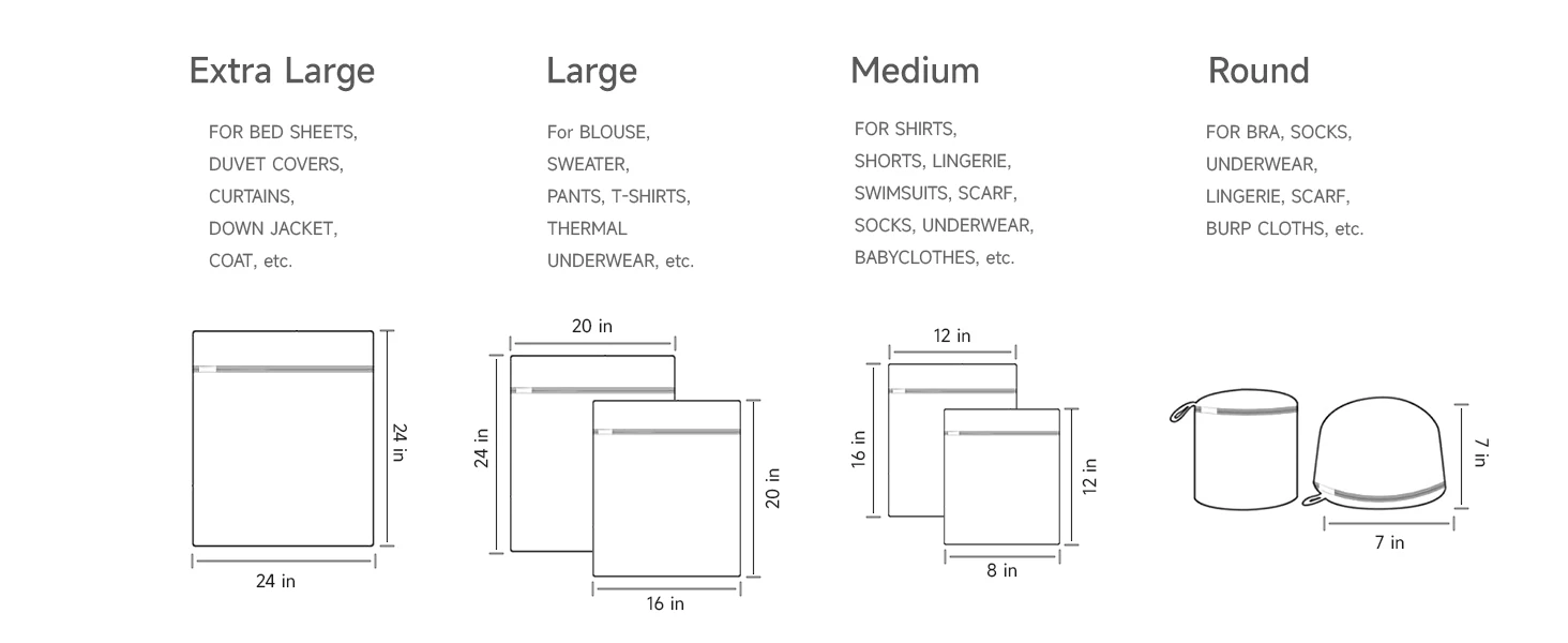 mesh laundry bags 7 PCS