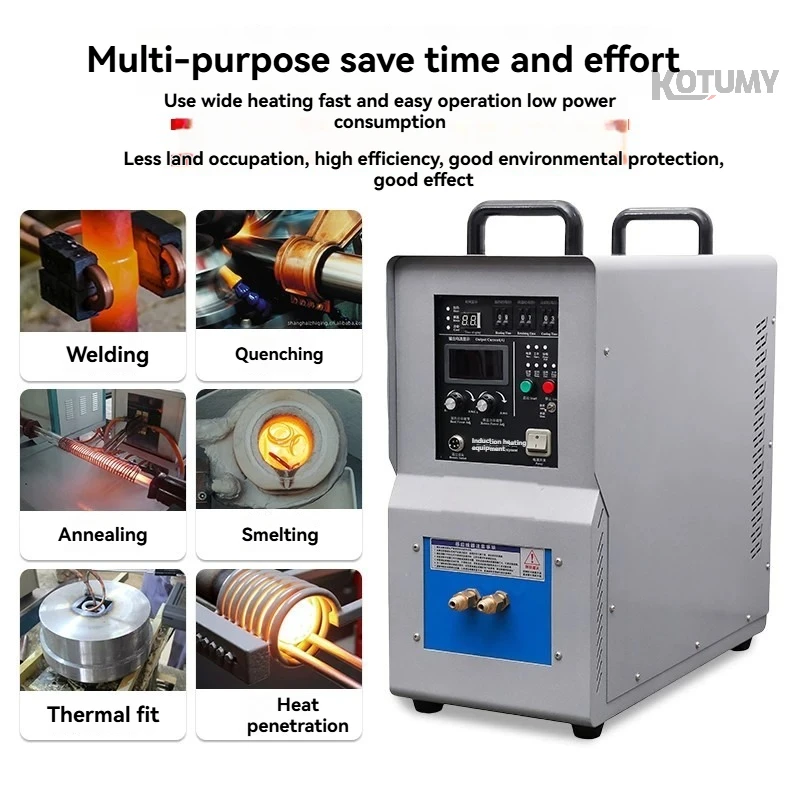 Small Induction Heating Machine, Multifunctional Metal Brazing Welder for Quenching, Annealing & Gold Silver Copper Melting