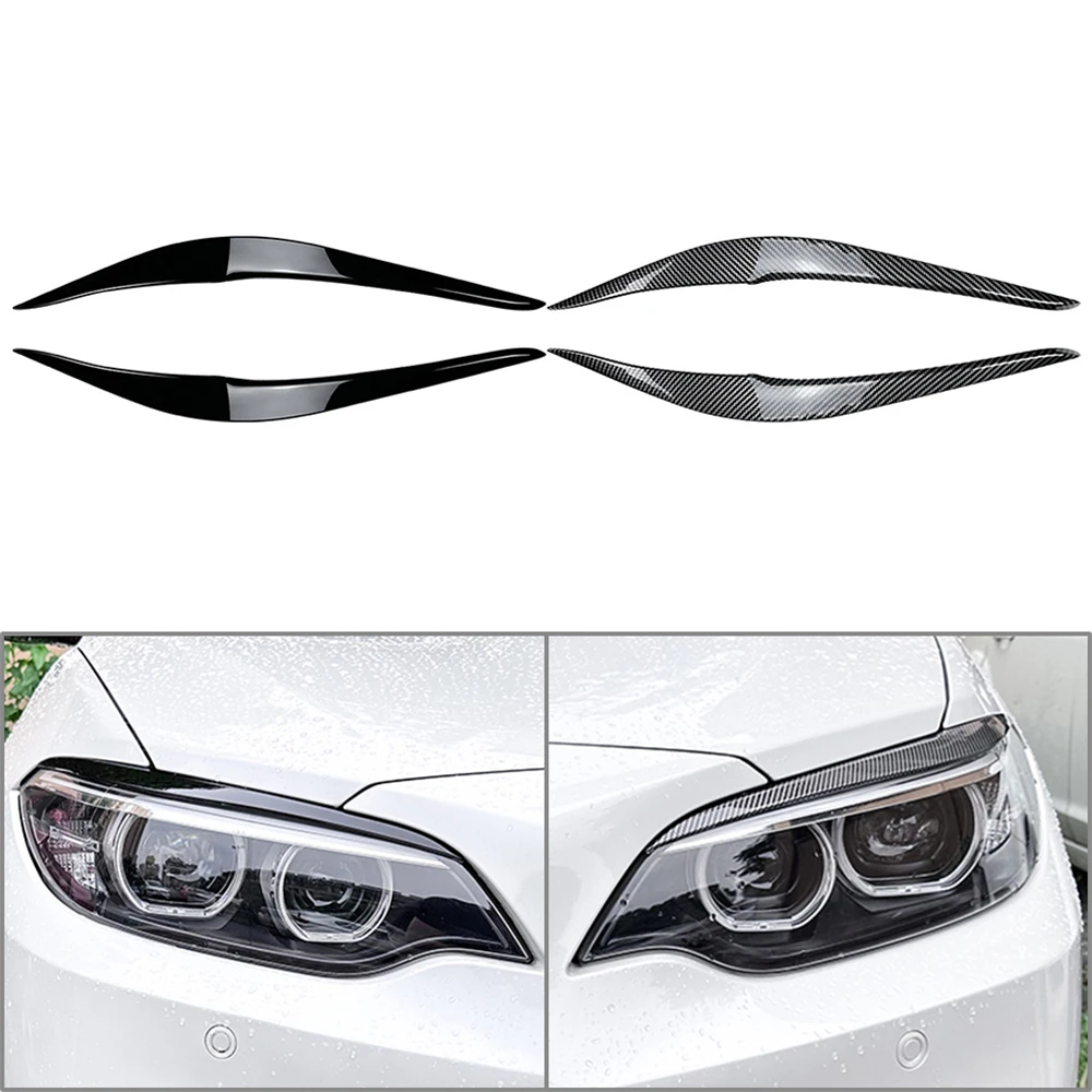 For BMW F87 M2 F22 F23 220i 228i 230i M235i M240i 2014-2022 1 Pairs Headlight Eyebrow Eyelids Stickers Body Kit Car Accessories