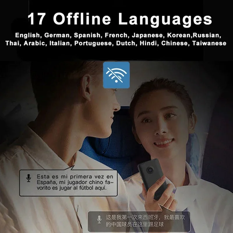 Offline portátil áudio inteligente tradutor, 138 idioma, em voz em tempo real, AI Voice, Photo Translator