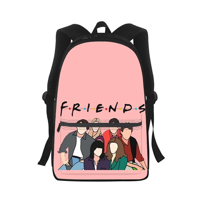 Friends uomo donna zaino 3D Print Fashion Student School Bag zaino per Laptop borsa a tracolla da viaggio per bambini