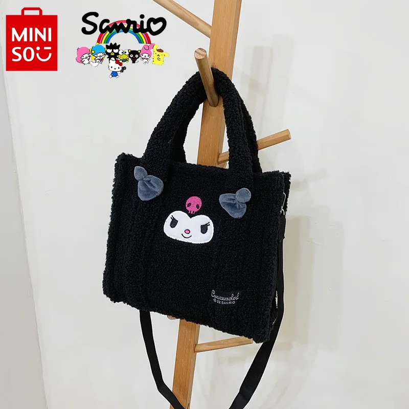 

MINISO Sanrio New Women's Plush Bag Fashion High Quality Women's Handbag Cartoon Large Capacity Multi Functional Storage Bag