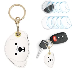 Couro Keychain Caso Suporte para Apple Airtag, Capa de Proteção Air Tag com Anel Keychain, Airtags Anti-risco Caso para Chaves