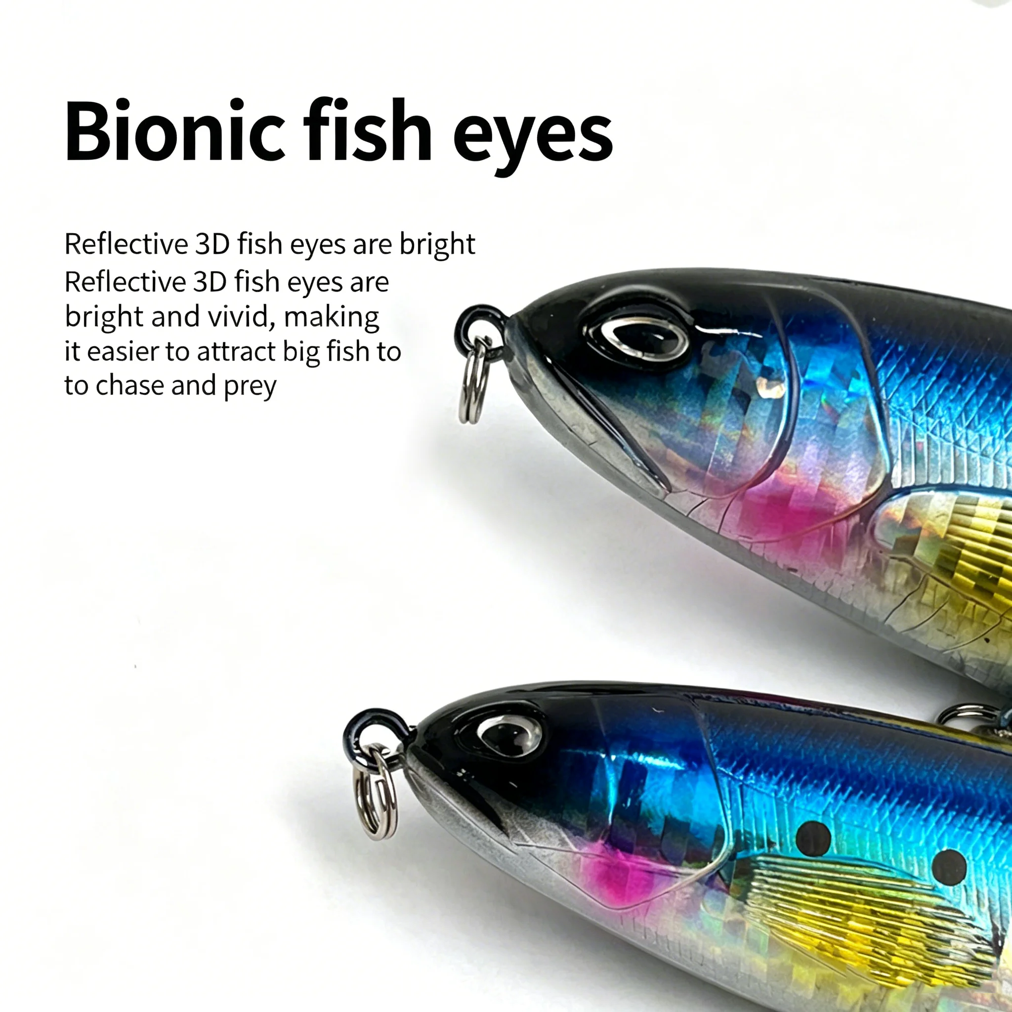10/11/14cm Topwater Fishing Lure Whopper Popper Artificial Bait Hard Plopper Soft Rotating Tail Fishing Tackle Fishing Bait view 3