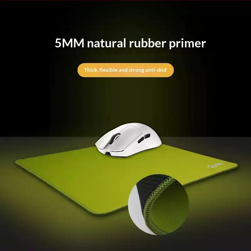 IROK Si09 Gaming Mouse Pad XSoft Mixed Fiber Cloth 5mm Rubber Base Stitched Edge Green Black