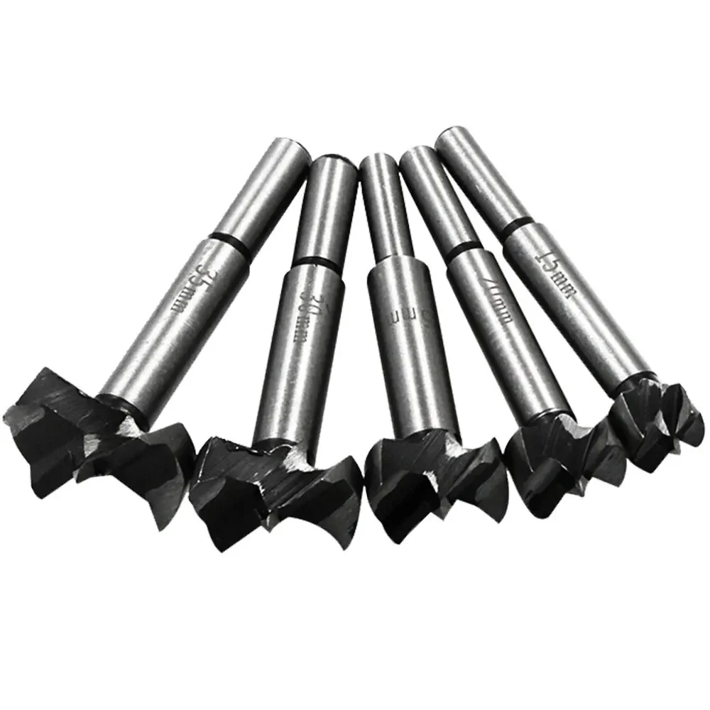 

5pc Woodworking Flat Wing Drilling and Reaming Hinge Drill Bit 15-35mm Drilling Bit Hole Opener Cutting Tool Set Drill bits set