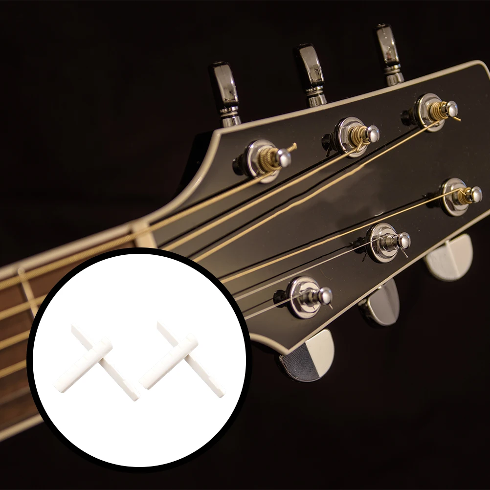 

6pcs Beef Bone Guitar String Nuts Sturdy Durable Wear Resistant Lightweight Tone Enhancing Noise Reducing for Acoustic