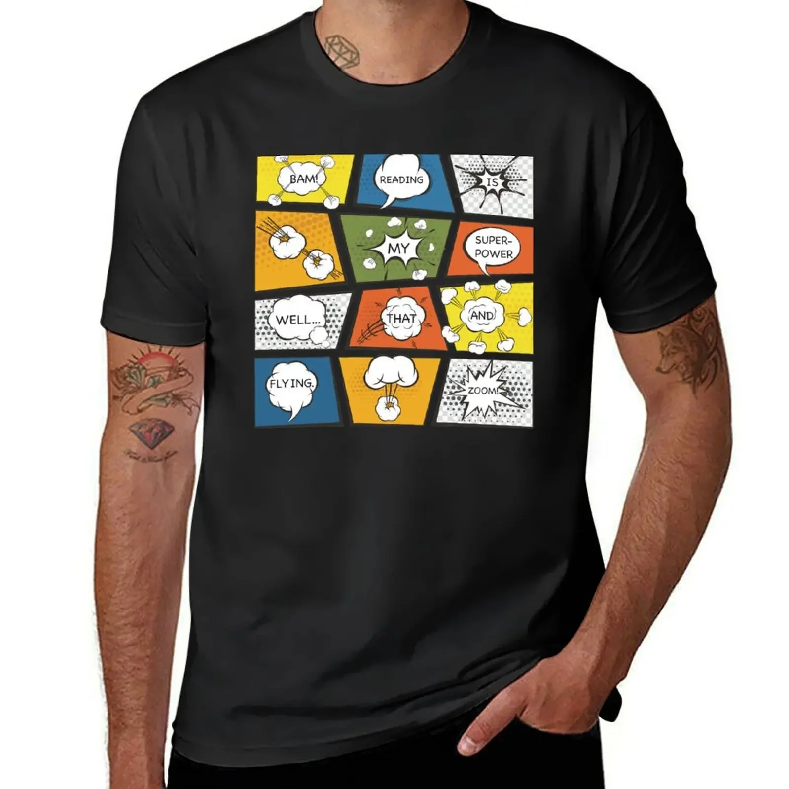 Reading Is My Super Power Well That And Flying for Comic Book & Graphic Novel Fans T-Shirt plus sizes sweat shirts, men