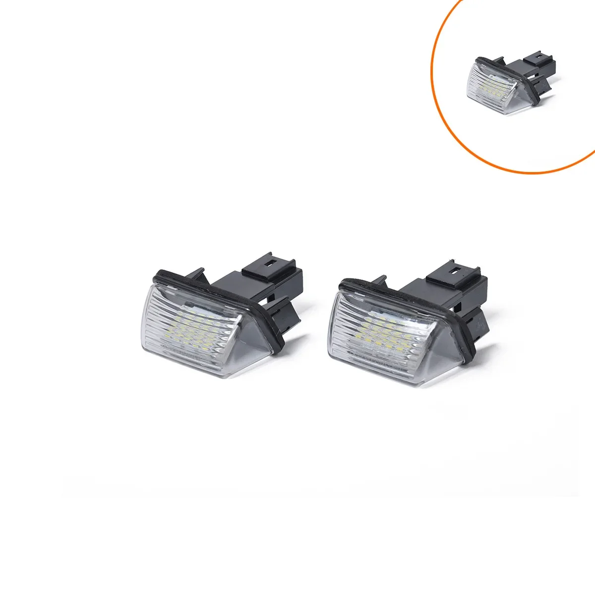 Pair of Rear Number Plate Light Lamp Fit for Citroen C3 C4 C5 Picasso 6340A3