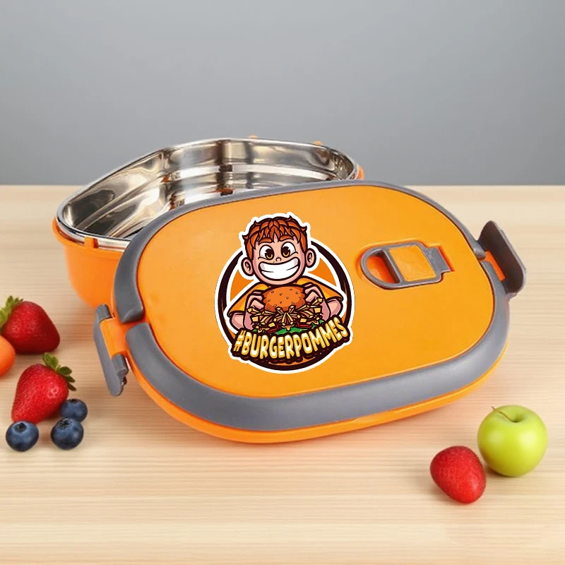 

Burgerpommes Icrimax Lunch Box Boy Girl Cartoon Anime Lunch Case Office Worker Large Capacity Single-layer Sealed Bento Boxes