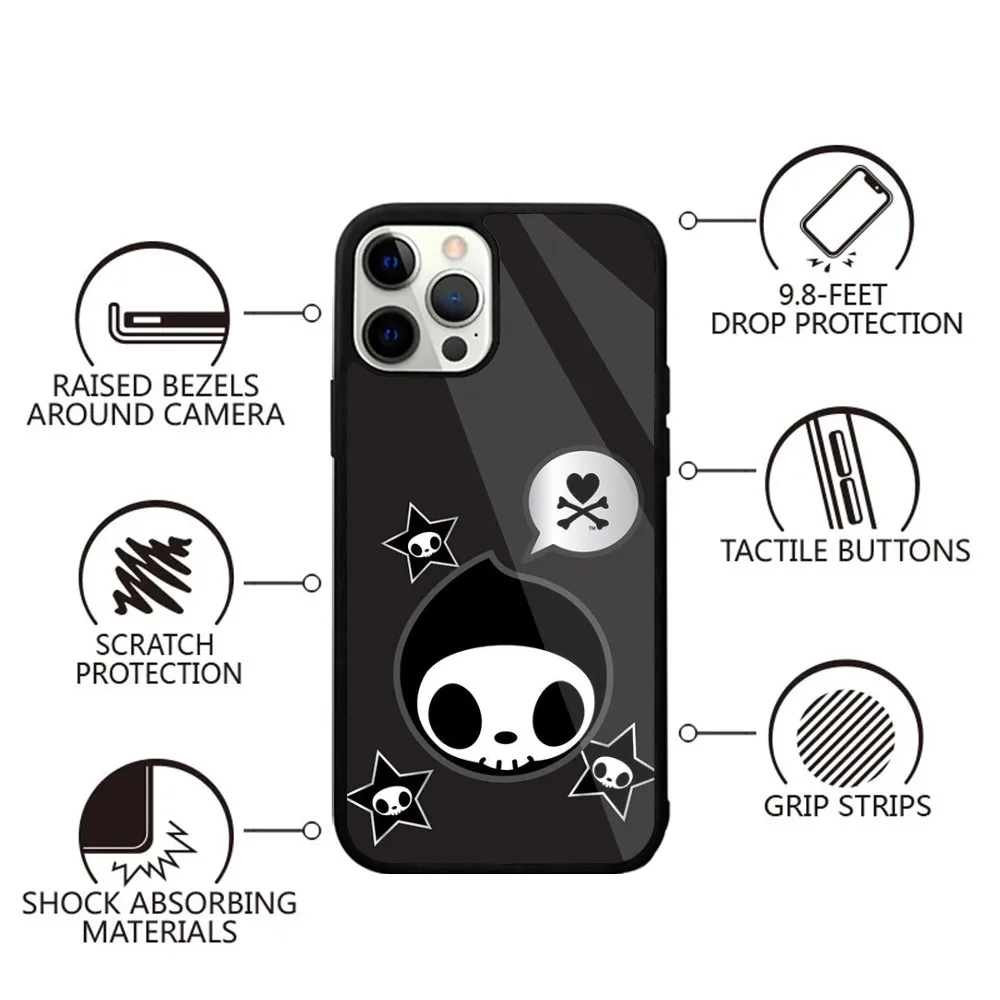 Japan T-Tokidokis Phone Case For iPhone 15,14,13,12,11,Plus,Pro,Max Mini Magsafe Magnetic Wireless Charging