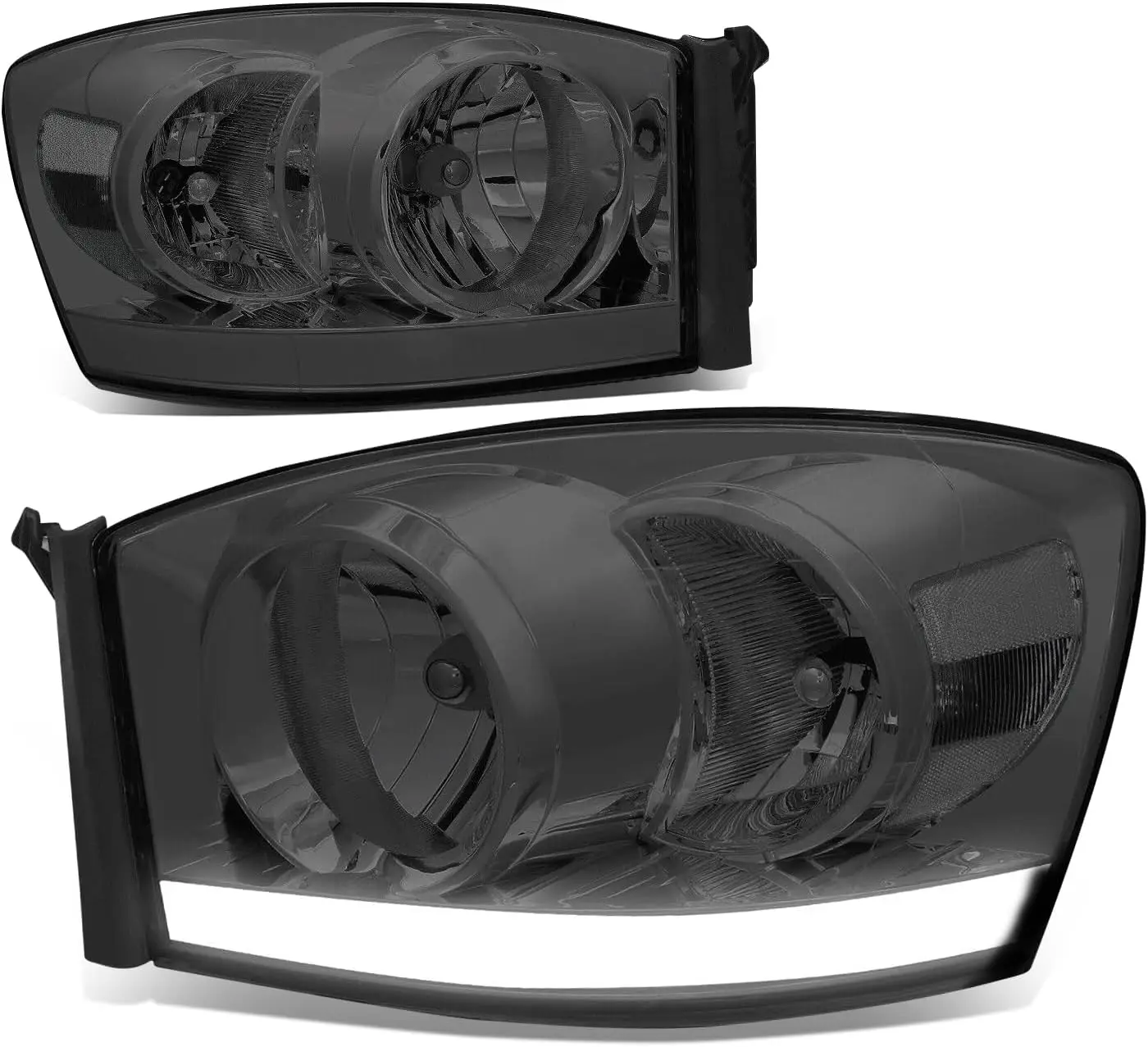 

Фары в сборе, замена светодиодных фар DRL, совместимые с Dodge Ram 1500 2500 3500 2006-2009, со стороны водителя и пассажира,