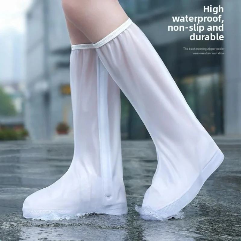 

PVC High-Top Rain Shoe Covers, Slip-Resistant Thickened Durable, Portable for Travel, Adult Waterproof Overshoes, Wholesale FMCG