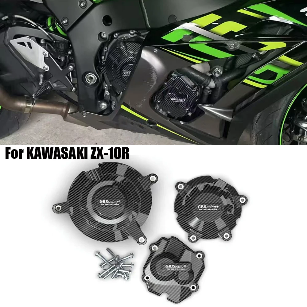 

FOR KAWASAKI Motorcycle Engine Hood GBRacing Protective Cover Accessories ZX-10R ZX-10RR 2011-2023 2012 2013 2014 2015 2016