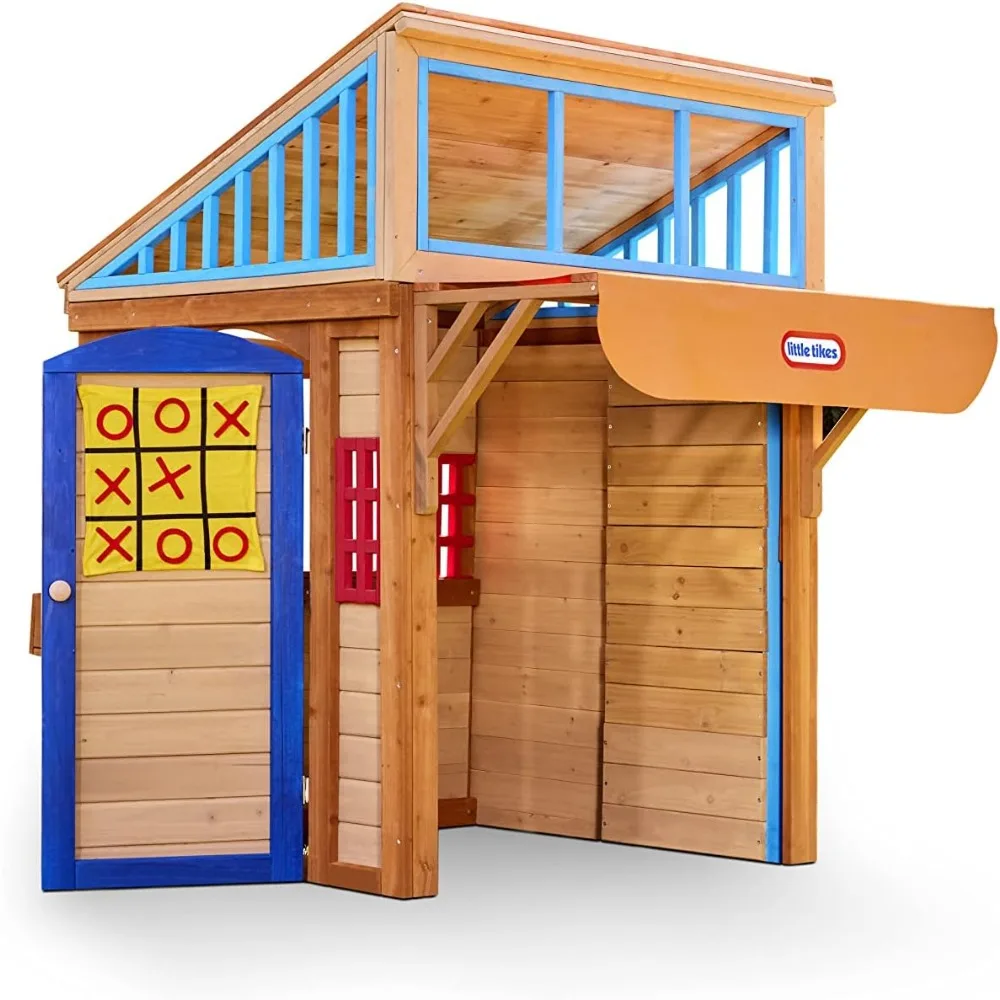 

Game House, Outdoor Wood Game Playhouse for All Kids, Boys and Girls Ages 3+,baby Toys