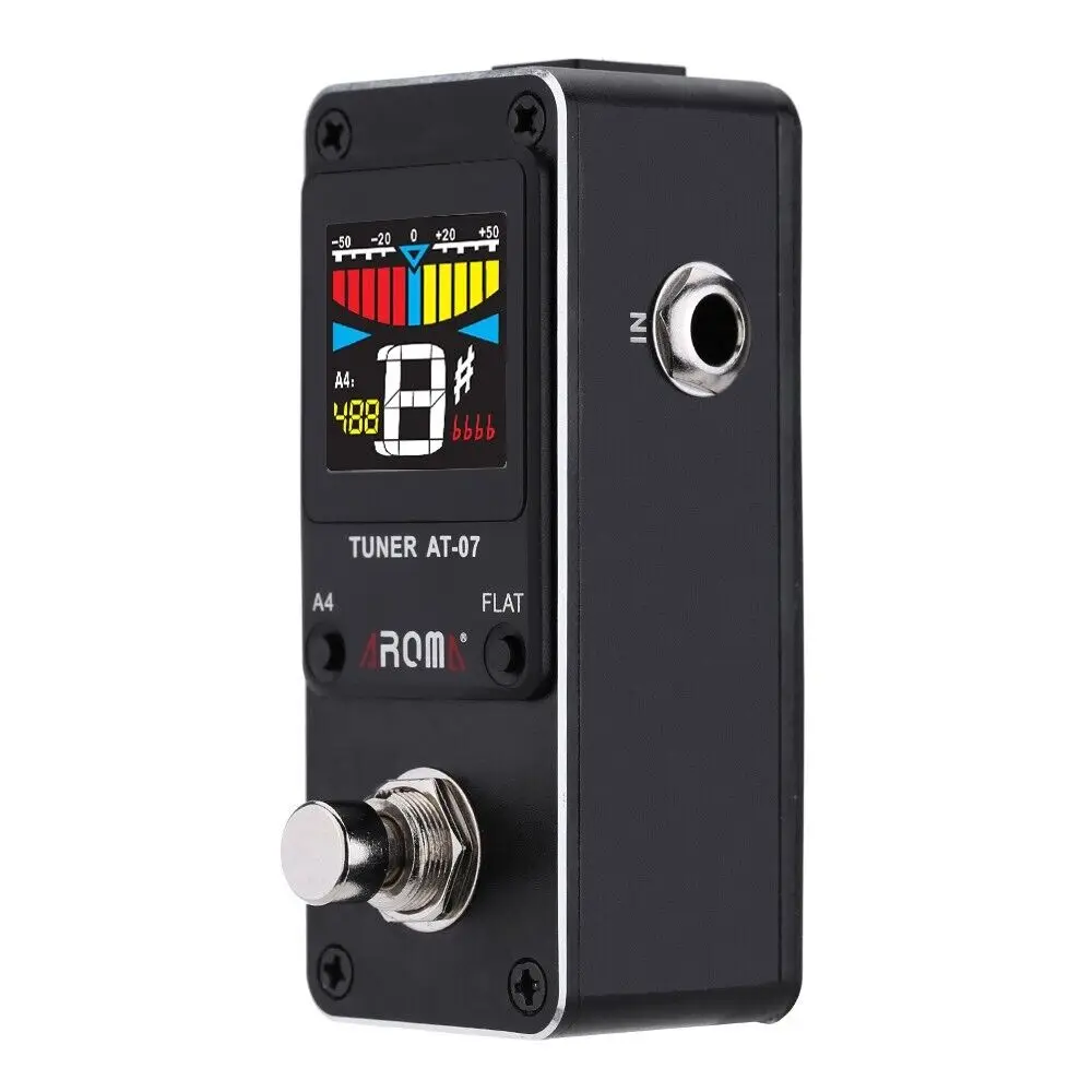 

AROMA 3 AMT-600 in 1 Guitar Tuner Metronome/Tuner/Tone Generator Pitch Effect Pedal Chromatic Metal Shell Color Display