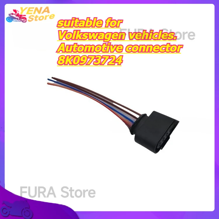 

Car sensor plug connector, with wiring harness tail wire, suitable for Volkswagen vehicles. Automotive connector 8K0973724