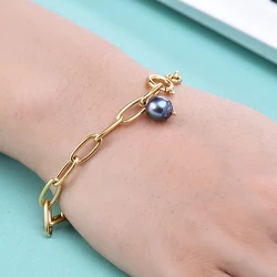 VQYSKO Stainless Steel Ball Pendant Bracelet Bracelet Chain For Ladies Girls Wearing Jewelry Gifts