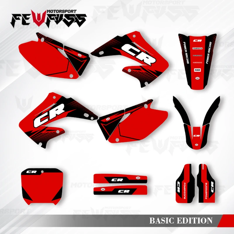 

Графические наклейки Fewfuss, наклейки для мотоцикла, фон на заказ для HONDA CR125 CR250 CR 125 CR 250 2002 2003 2004 2005-2012 001