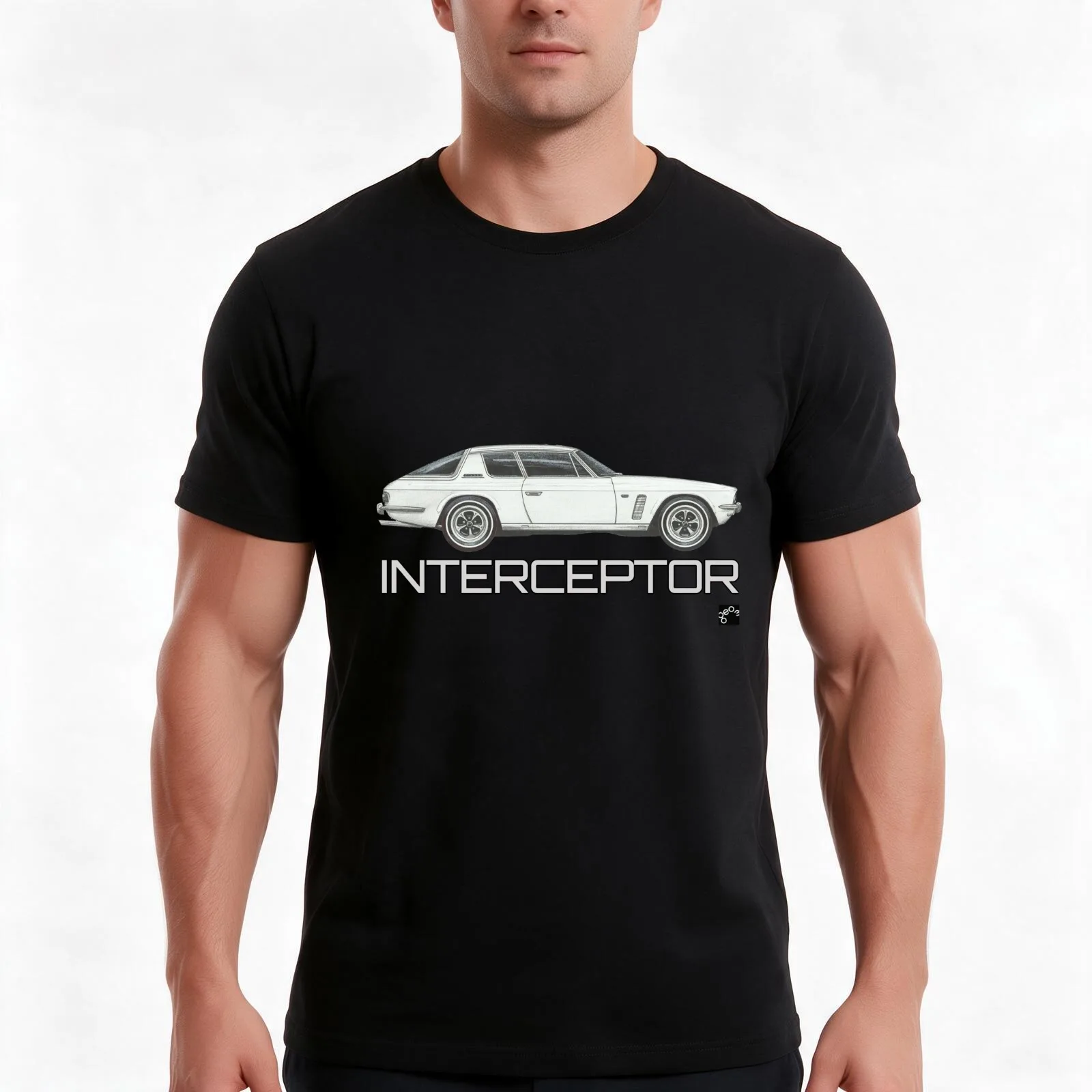 Geo3Doodles Interceptor Doodle T-Shirt, Summer Casual Cotton Tee, Oversized Streetwear Tops, Vintage Graphic Print, 100% Cotton