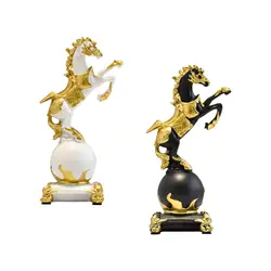 Horse Figurine Tabletop Ornament Collectible Animal Sculpture Modern Statue for Bookshelf Desk Centerpiece Birthday Gift