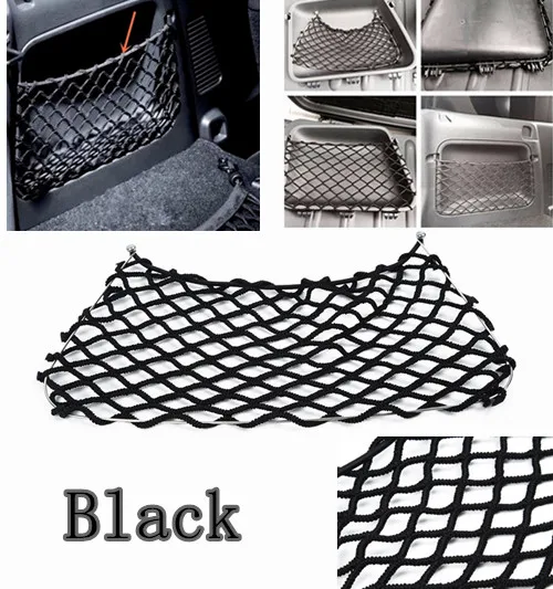 Tuck Net String Bag Car Back Rear Trunk Storage Net Seat Elastic String Net Mesh Storage Bag Auto Organizer Seat Back Bag