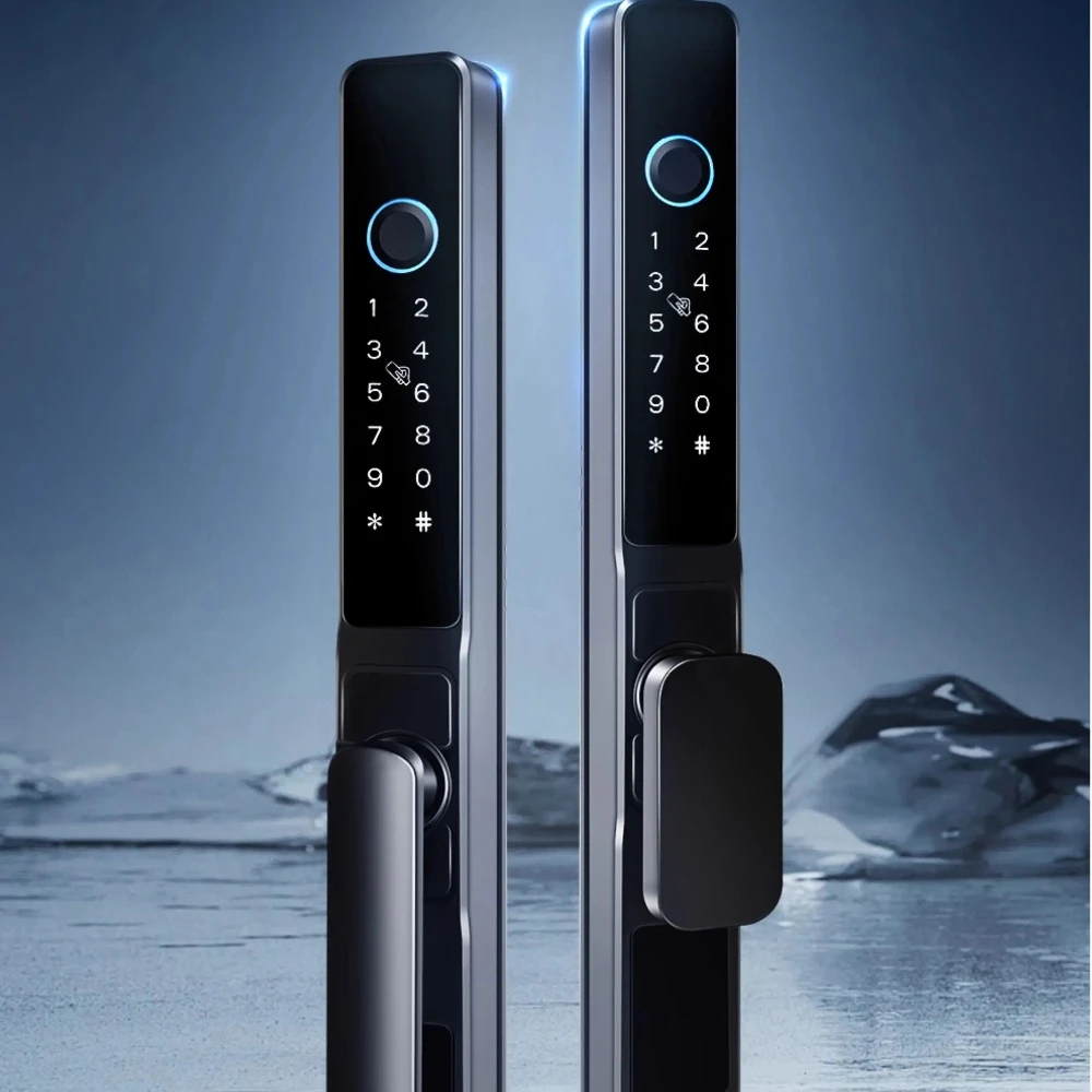 KOB Aluminum Alloy Outdoor Waterproof Intelligent Door Lock Fingerprint Facial Recognition Password Door Lock Household