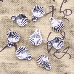 50pcs Charms Shell Conch 12x9mm Antique Silver Color Pendants Making DIY Handmade Tibetan Finding Jewelry