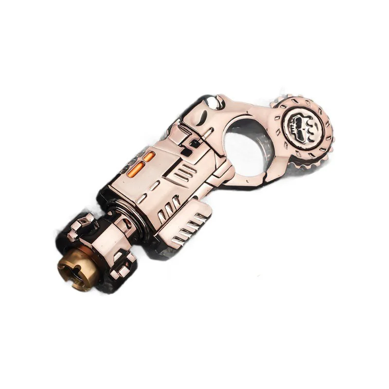 ミニメタルEDCストレス解消おもちゃピストルガン、イジェクト式フィジェットローラースピナー、メカニカルスライダーラチェットホイール、パラグラフリング、大人向け