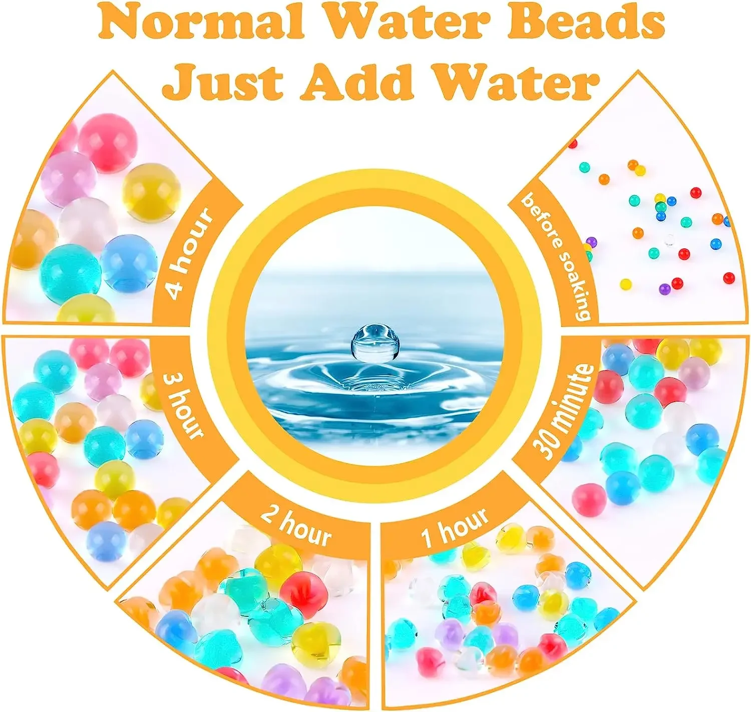 Refill Ammo Splater Water Beads Blaster Bullets Rainbow Water Based Ball for Gun Toy Kids Family Game Accessories