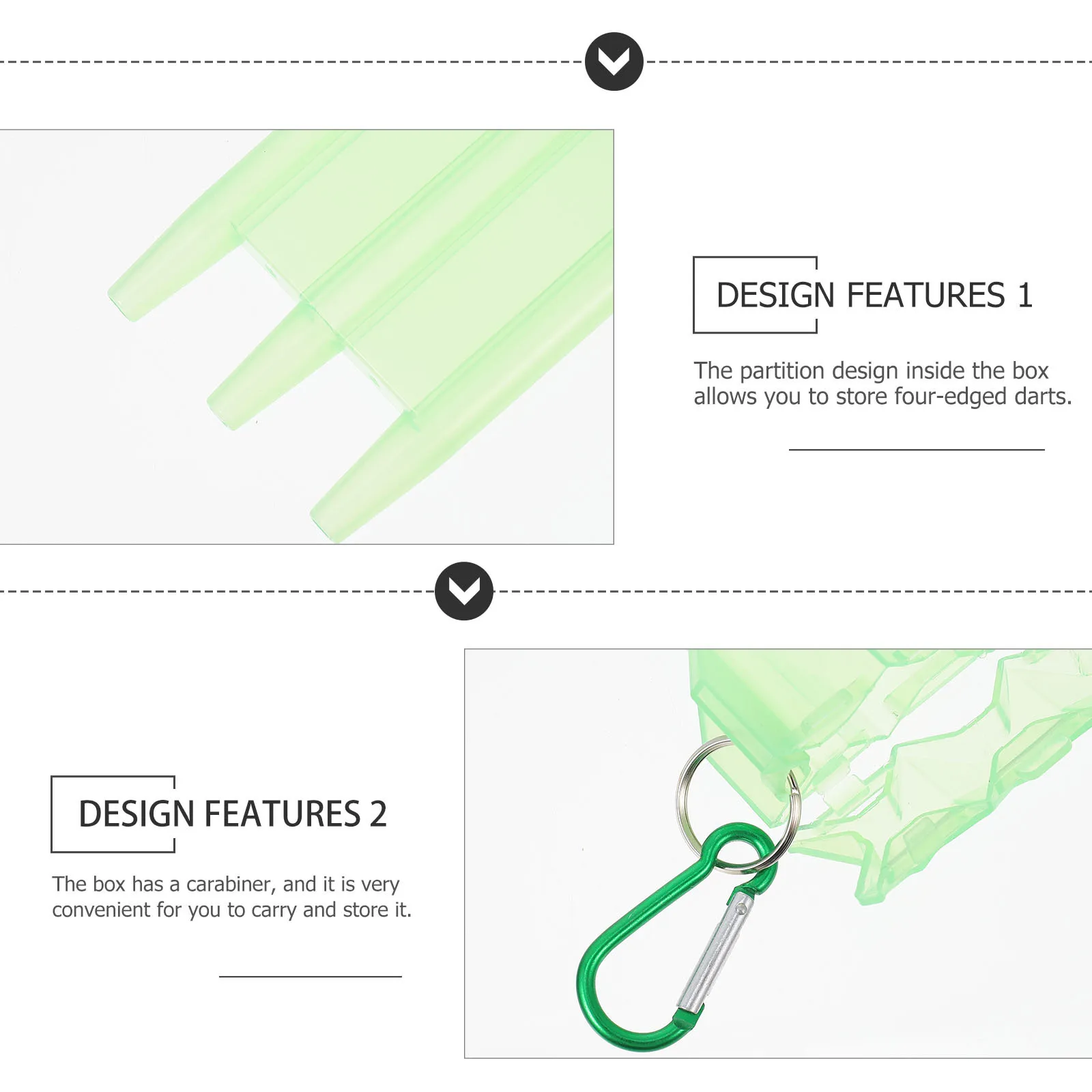 

Fly Bag Carrying Case For Steel Tip Storage Box Portable Lightweight Hardshell Container Outdoor Sports