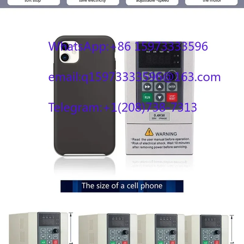 1pc  VFD Inverter Single-phase Input DC280V-400V 1ph Output 220V 0.4KW 0.75KW 1.5KW 2.2KW Single-phase Pump Speed Controller