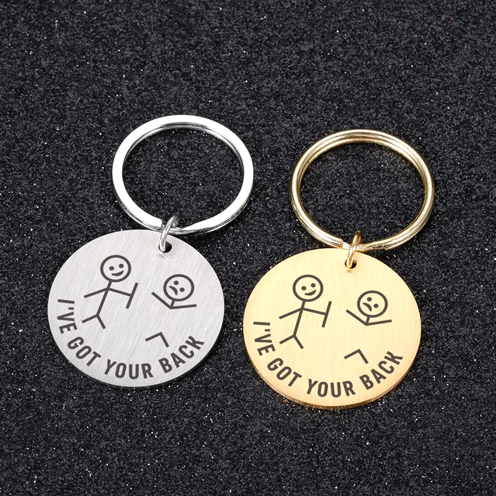 I Have Your Back Keychain, Personalized Fun Keychain, Fashion Simple Custom Content Keychain, Gift For Friends, Lovers