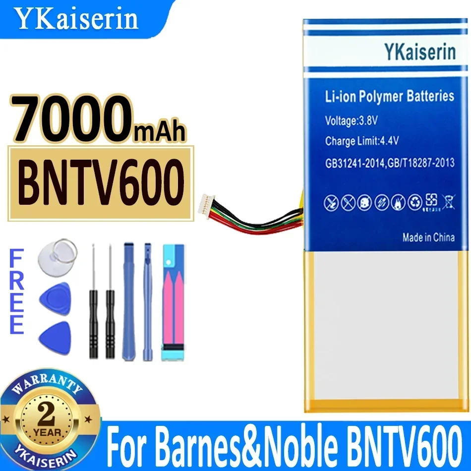 

7000mAh YKaiserin Battery for BARNES & NOBLE BNTV600 Nook HD+ Plus HD+9 Ovation AVPB00 AVPB002-A110-01 Bateria