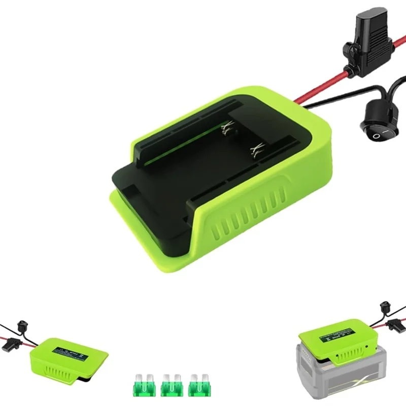 【Off-Shelf】For Ryobi 40V Lithium Batterypower Battery Power Wheel Adapter With Fuse& Switch 14 AWG Wire Converter For DIY Rc Car