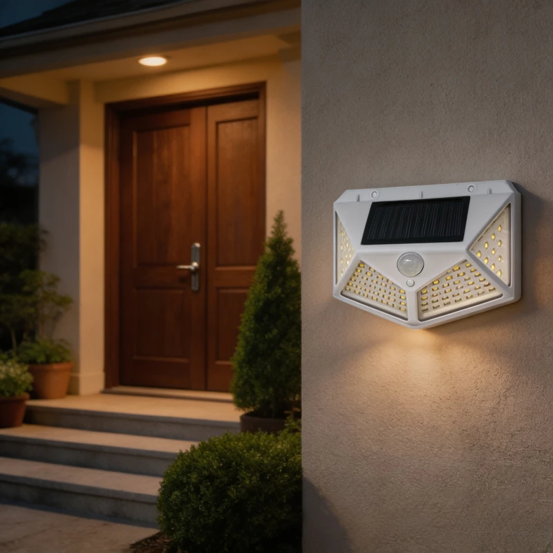 Outdoor Solar Wall Lamp 100 LED PIR Motion Sensor Waterproof Light for Stairs Garden Street Security for Garden Outdoor Patio