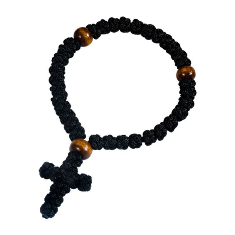 Orthodox Rope Church Utensils Religious Wooden Prayer Beads Rosary Bracelet view 6