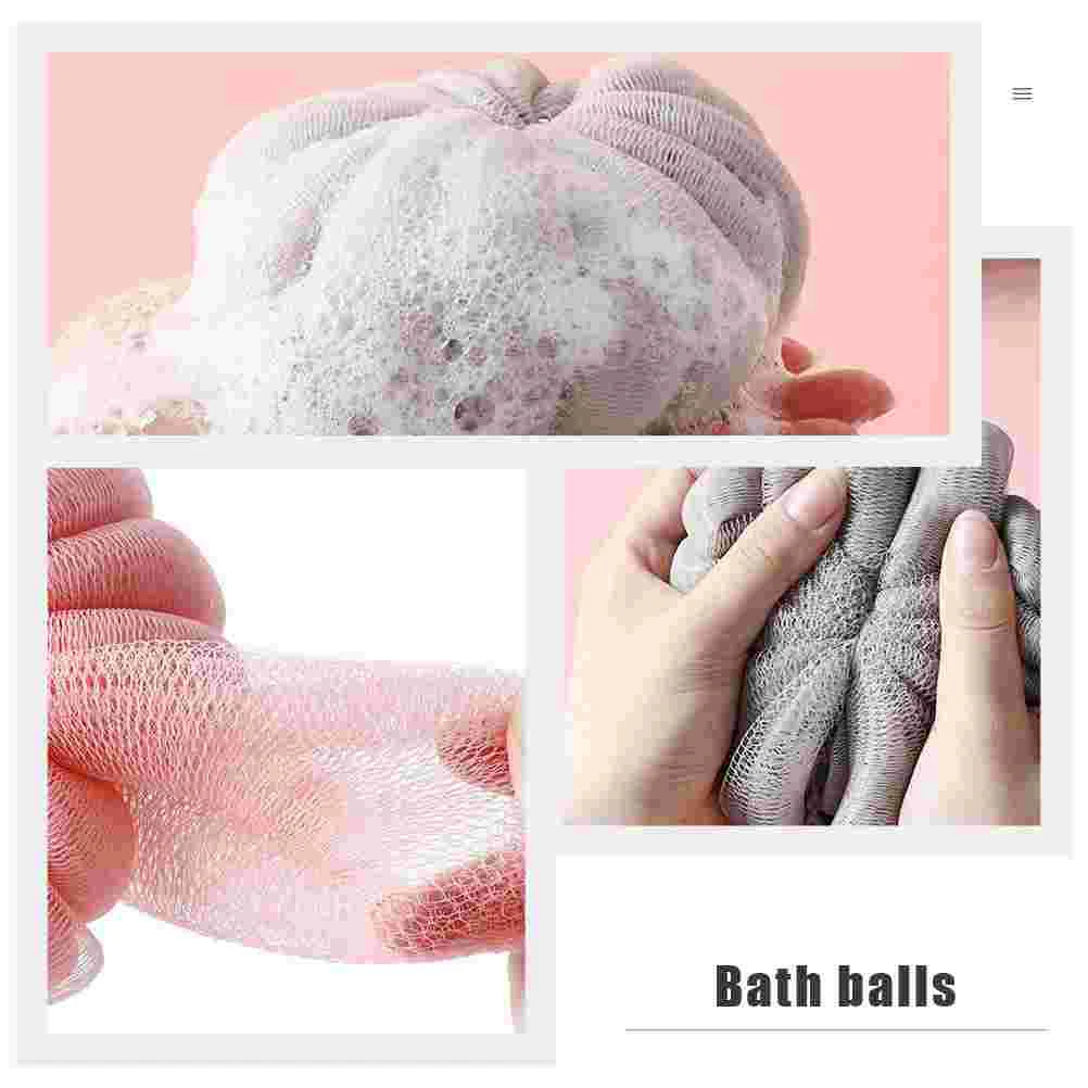 4 PCS Pumpkin Bath Balls Sponge Faucet Shaped Loofah Body Toy Bubble Cleanser Bathtub Cleaner Lovely Flowers Frosted Baby