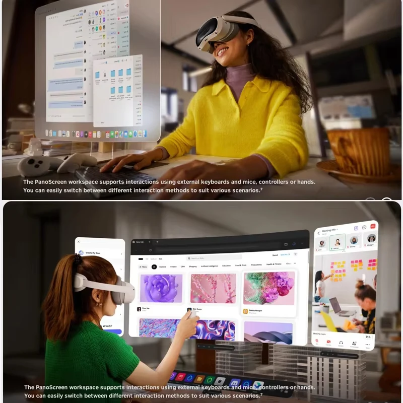 نظارات الواقع الافتراضي اللاسلكية PICO 4 Ultra MR ثلاثية الأبعاد 6DOF شاشة الواقع الافتراضي 4K لألعاب البخار 256G Mac Windows Mobile الكل في واحد