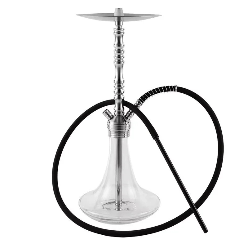 

New Single Pipe Top Exhaust Glass for Large Hookah Stainless Steel Three-Stage Stem