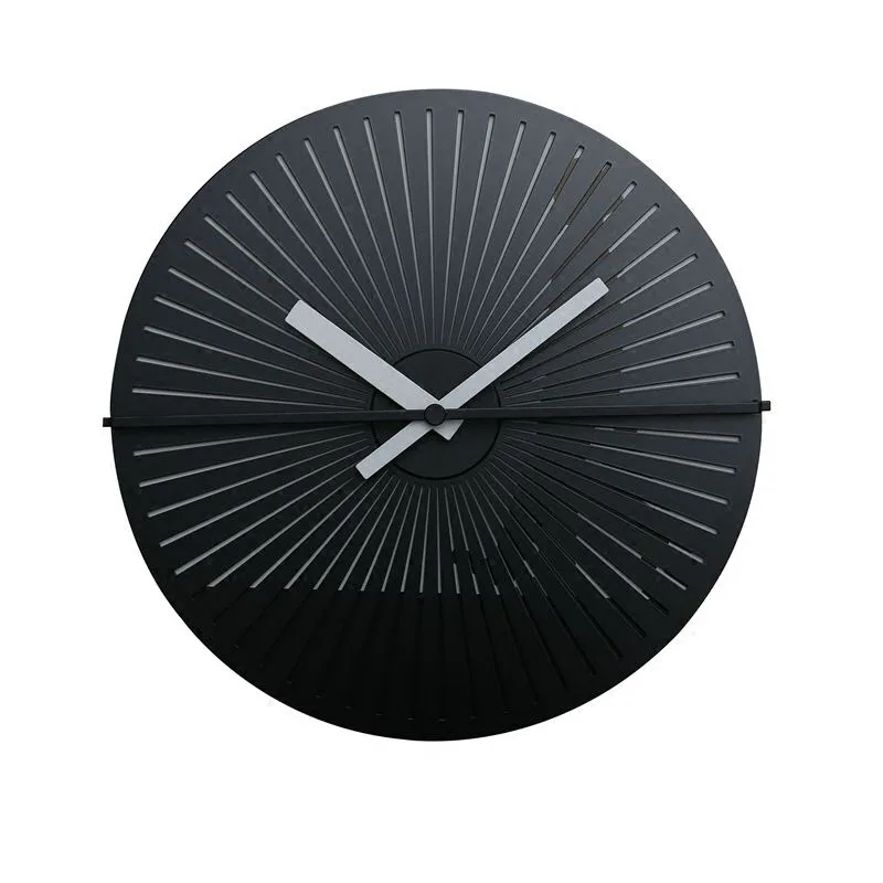 12-inch Living Room Wall Clocks Simple Black Metal Dial Silent Wall Clock Creative Modern Nordic Aesthetic Home Decorations