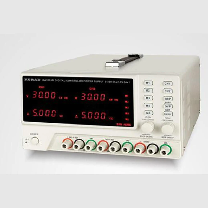 KORAD KA3305D Programmable Precision Variable Adjustable 30V 5A DC Digital Regulated Three-Way DC Power Supply