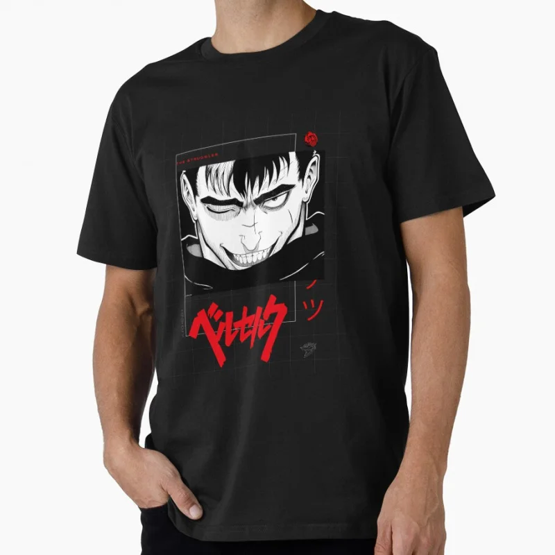

Vintage Guts Anime Manga Fans Berserk gift T shirt for men Large size Tops S-6XL 100% cotton printed Clothes