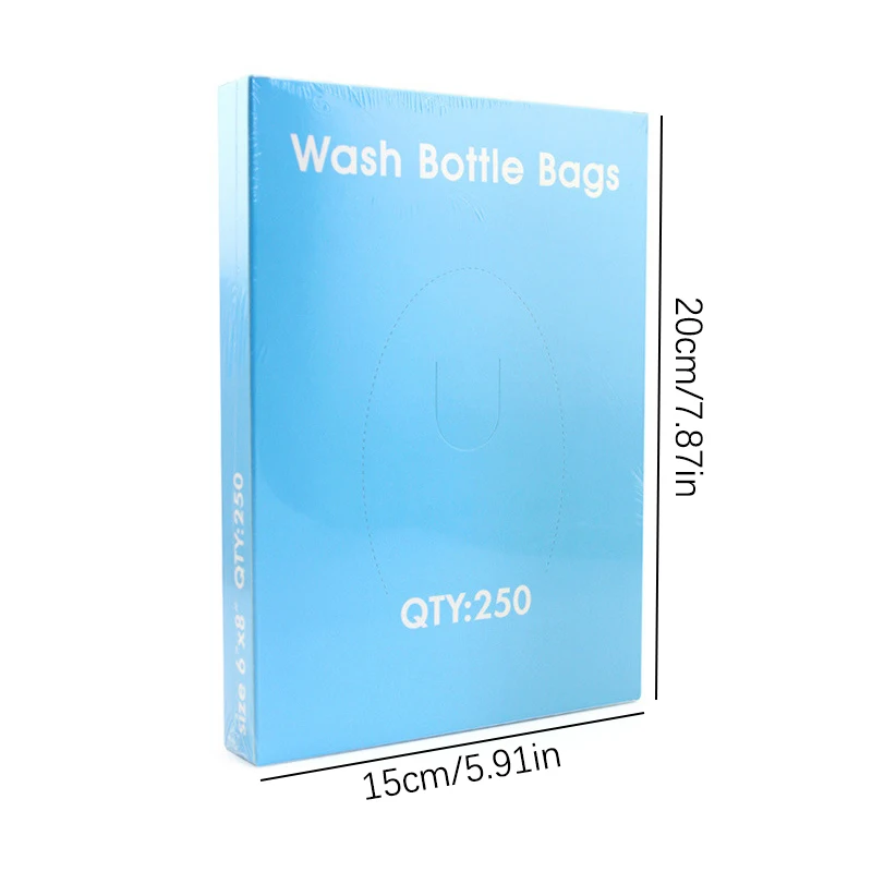 250 шт. одноразовые сумки для бутылок для мытья татуировок, 250 мл, сумки для бутылок, пластиковые прозрачные принадлежности для чистки татуировок, аксессуары для татуировок
