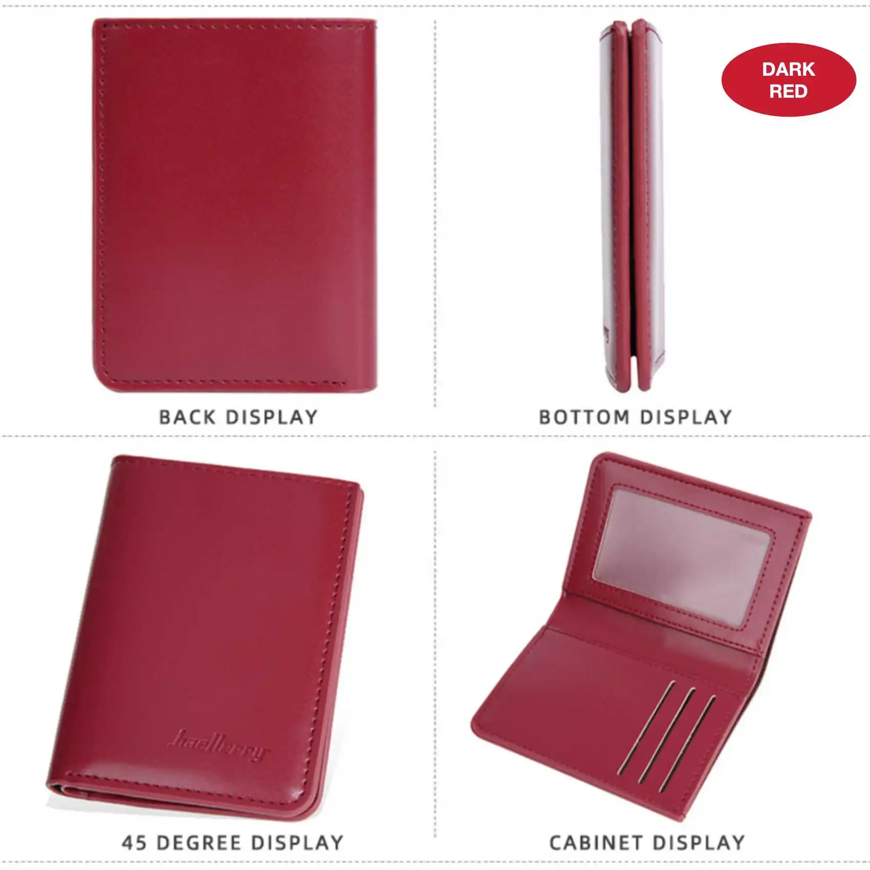 Neue Unisex-Brieftasche für Herren und Damen, einfache und dünne PU-Lederclip-Karten halter mit mehreren Steckplätzen – Detail 5