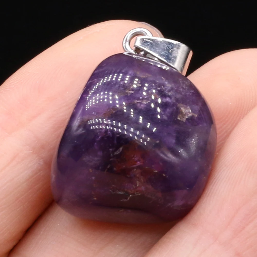 Natural Semi-precious Stone Pendant Irregular Cherry Blossom Agate for DIY Jewelry Making Necklace Size15x20-18x25