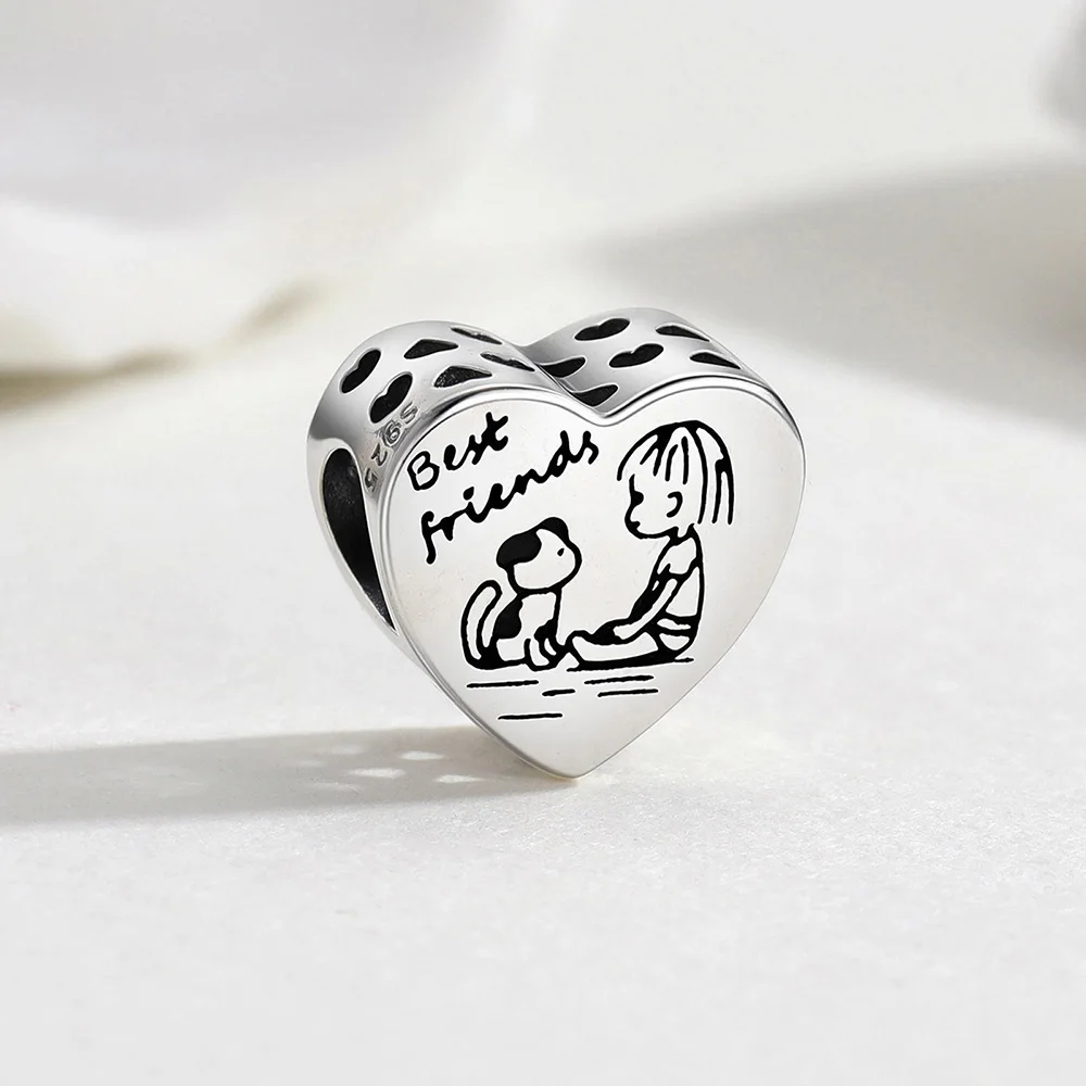 925 Sterling Silver A boy and His Friends Handmaking Charm Original Beads For Women DIY Bracelet Jewelry Making Everyday Gift