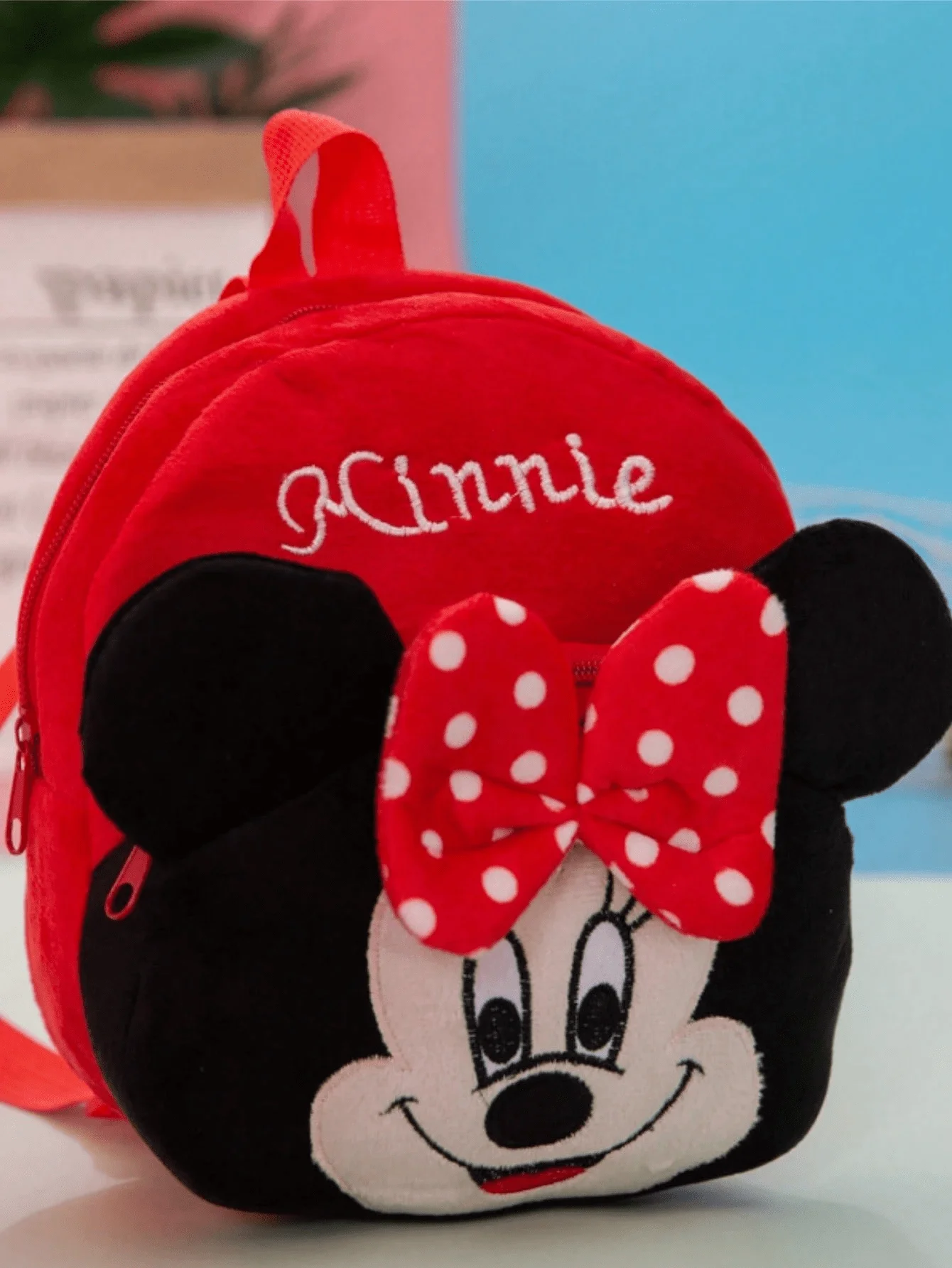 Sac à dos dessin animé Disney, mignon point, Mickey Mouse, Winnie l'ourson, sac d'école en peluche, fournitures scolaires pour étudiants